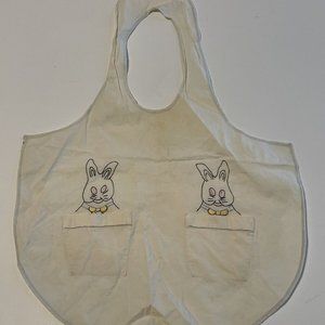 Vintage Child's Easter Hand stitched Apron ( no waist strings) or Bib